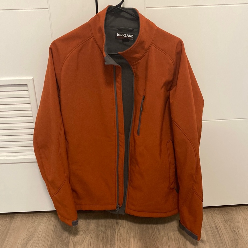 Kirkland Signature Orange Performance Jacket Lightweight Weather-Resistant